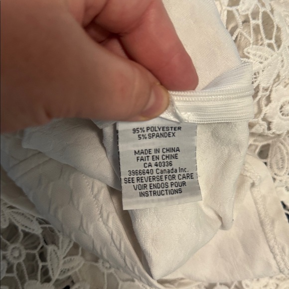 Ness Crochet Lace Blouse White XL - Picture 4 of 6